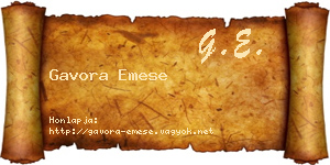 Gavora Emese névjegykártya